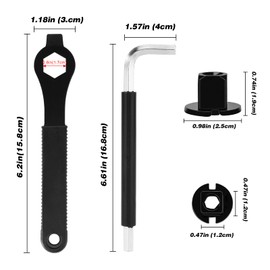 Oumers Puller Bicycle Crank Wrench Bottom Bracket Remover Allen Wrench Square Head Bicycle Crank Puller Tool Repair Tool Set for Removing Cranksets