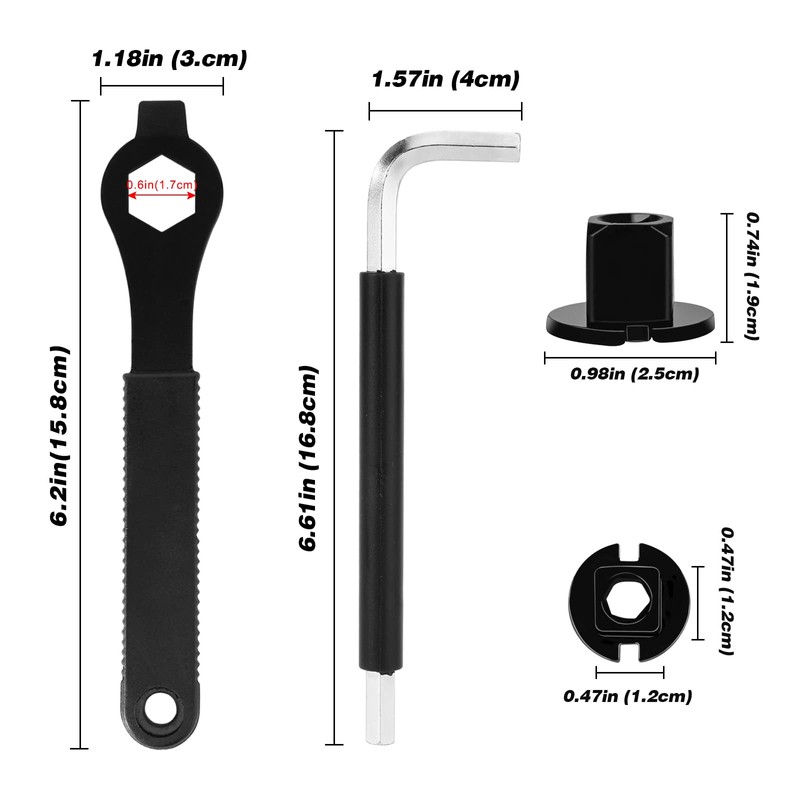 Oumers Puller Bicycle Crank Wrench Bottom Bracket Remover Allen Wrench