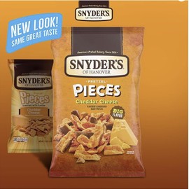 Snyder's of Hanover Pretzel Pieces, Variety 12 Pack bundled by SUPERDEALS 4 Cheddar Cheese, 4 Honey Mustard and Onion, 4 Jalapeno Pretzels, 2.25 oz each bag, total 27 Ounces with mystery gift in every order