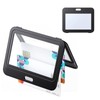 Uniclife ID Badge Holder with Double-Sided Windows Horizontal Hard Plastic