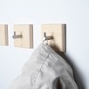 WOODS Square Wooden Coat Hooks, Handmade in Bavaria, Individually or