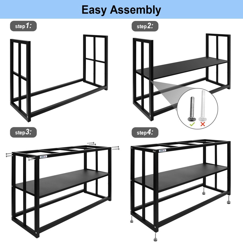 HONYTA Fish Tank Stand Heavy Duty Metal Aquarium Stand 55