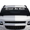 Sticky Creations Trust in God Decal Sticker Windshield Window Vinyl Graphic Banner Rear Back Car Truck SUV Vehicle Christian Faith Quote Bible 36"x4.25"+ (Font-Etch Old English Bold)