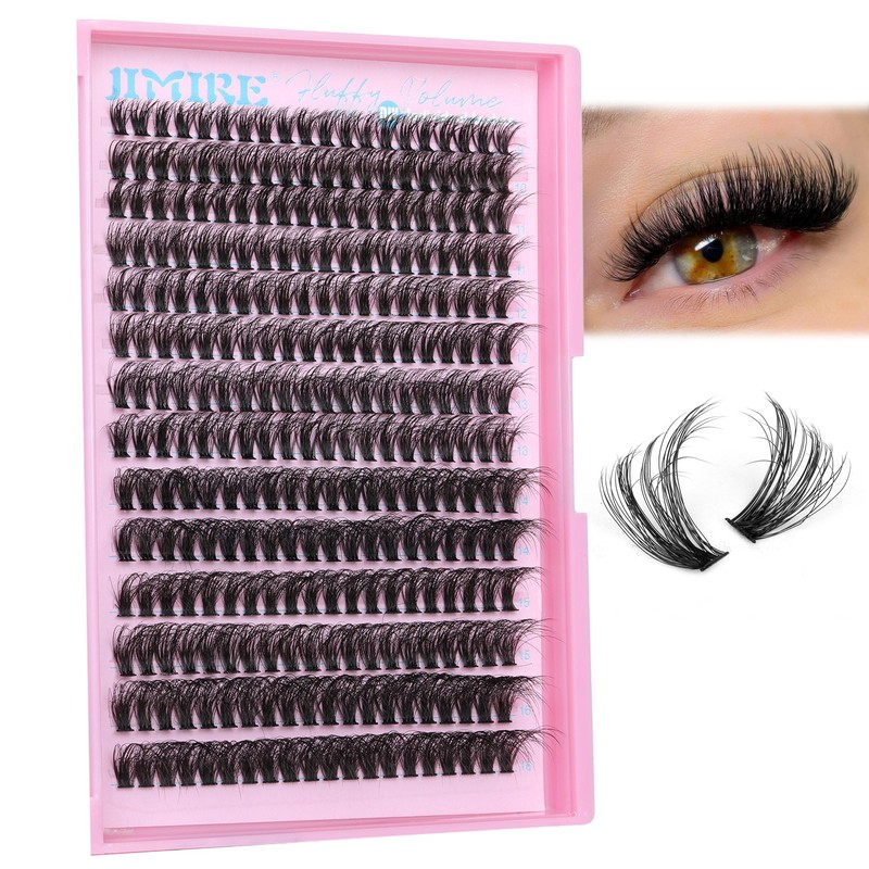 JIMIRE Fluffy Lash Clusters Volume Wispy 50D Thick Mink Eyelash
