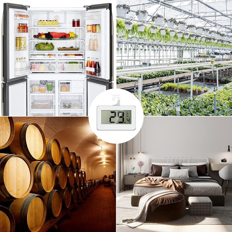 Ankilo Digital Fridge Thermometer, Digital Freezer Thermometer, Mini Wireless Indoor