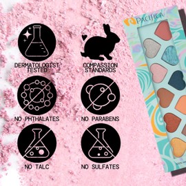 Pacifica Eyeshadow Palette – Malibu Mineral Eyeshadow, Blendable Neutral Shades with Velvet Matte, Shimmer & Metallic, Cocoa Butter Infused, Talc-Free, Vegan & Cruelty-Free, 0.24 oz (10 Shades)