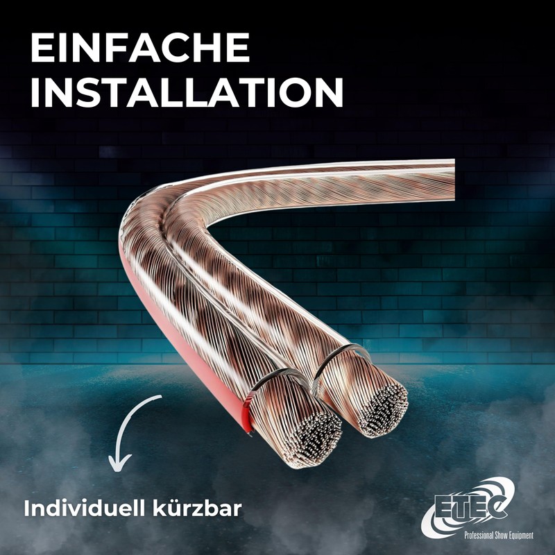 ETEC Speaker Cable CCA 2 x 0.75 mm² Transparent 30