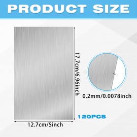 Therwen 120 Pcs 5 x 7 Inch Flashing Aluminum Sheet Roof Flashing Metal Roof for Shed Weatherproofing Areas Around Chimneys or Skylights (Silver)