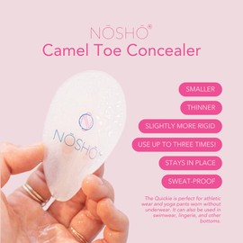 NOSHO® Quickie 3-Pack (Reusable Invisible Adhesive Silicone Insert for Women, Camel Concealer, Front Wedgie Preventer)