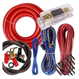 Complete 4000W Gravity 0 Gauge Amplifier Installation Wiring Kit Amp PK3 0 Ga Red - for Installer and DIY Hobbyist - Perfect for Car/Truck/Motorcycle/RV/ATV