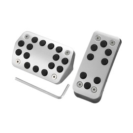 X AUTOHAUX 2 Pcs Accelerator Pedal and Brake Pedal Cover Set for Ford Focus