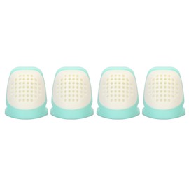 4Pcs Sewing Thimble Green White Open Top Reusable Portable Durable Silicone Fingerstall for Sewing Retro Hand Working