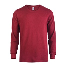 Men's Classic Fit Heavy Weight Waffle Thermal Shirt (M, Burg) Burgundy