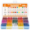 JOREST 168pcs Car Fuse Kit, 114pcs Mini Flat Fuse +