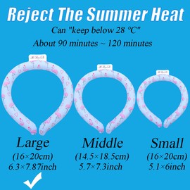 Neck Cooling Tube, Neck Cooler Ring, Wearable Cooling Neck Wraps, Reusable Neck Cooler, Heat Cooling Cold Pack, Summer Heat Relief for Hot Flashes and Fever (Flamingo Pattern)