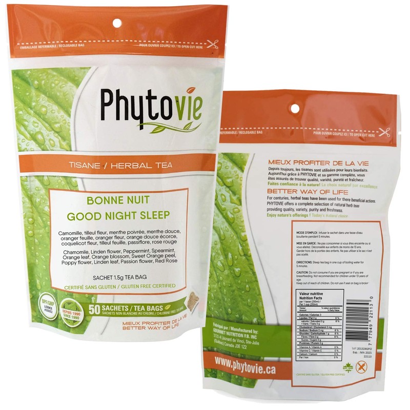 Good Night Sleep Tea, Herbal Tea for Sleep and Relaxation,