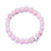 Philip Jones Faceted Rose Quartz Gemstone Charm Stretch Bracelet