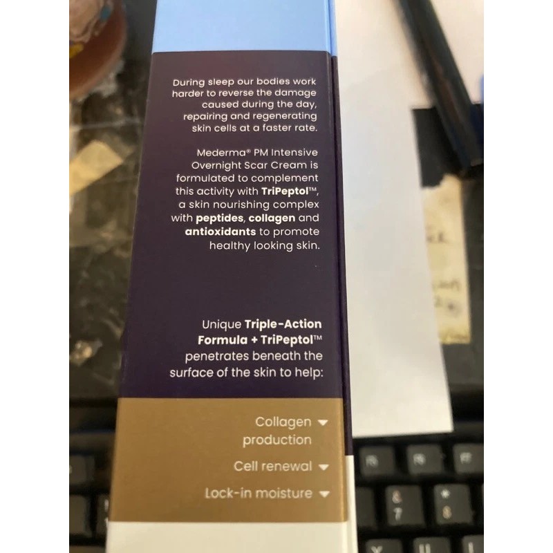 Mederma PM Intensive Overnight Scar Cream 1oz EXP 1.27 &