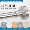 Bonpally Shower Curtain Rod 32-75 Inches Adjustable, Non-Slip Spring Tension