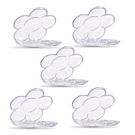 5 piezas con forma de flor de 6 rejillas bandeja de sombra de ojos vacía con paleta de aluminio recargable, lápiz labial en polvo, caja de cosméticos para festivales, fiestas, club, citas, bodas