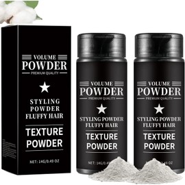 2 piezas Polvo para peinar el cabello para hombres, textura y volumen, control ligero, aspecto mate natural 14g