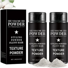 2 piezas Polvo para peinar el cabello para hombres, textura y volumen, control ligero, aspecto mate natural 14g