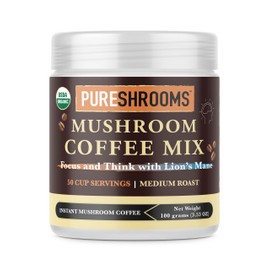 Focus & Think: Lion's Mane Mushroom Coffee - 100g - Boost Your Brain Power, Enhance Concentration, and Sharpen Mental Clarity with Natural Nootropic Superfood Blend Net Wt. 100g/3.53 oz