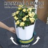Deep Plant Saucer, Plastic Bottom Watering Tray with Height-adjustable Planter