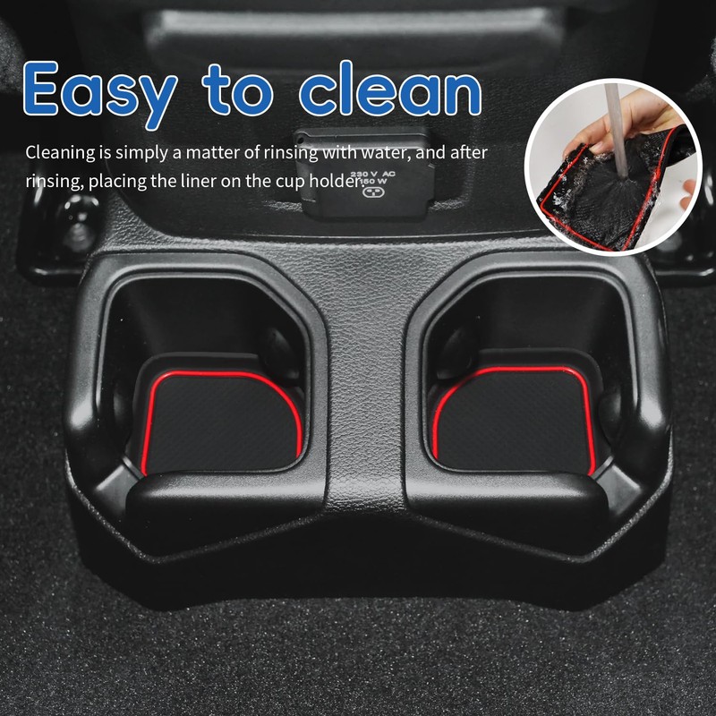 Auovo Auto Cup Holder Inserts Coaster Fit for 2020-2026 Wrangler