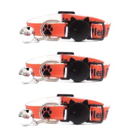 ZACAL Cat Collars with Bell - Please Do Not Feed Me / I Am Microchipped | Secure Quick Release Breakaway Buckle | Select Appropriate Design | Cat Collars (Pack of 3), 5060683341314
