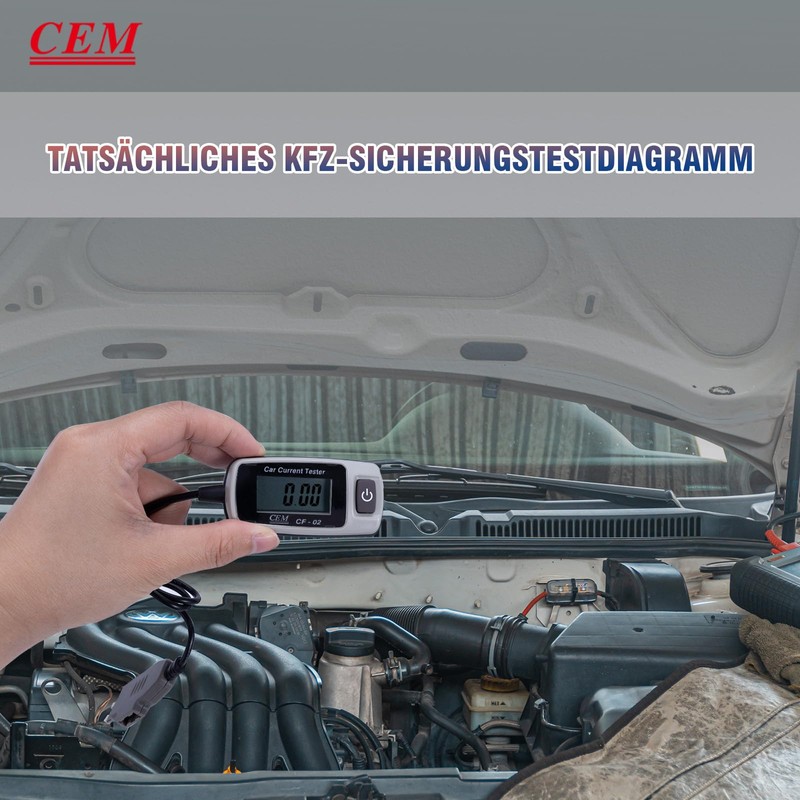 CEM CF-02 Car Blade Fuse Tester with LCD Display /