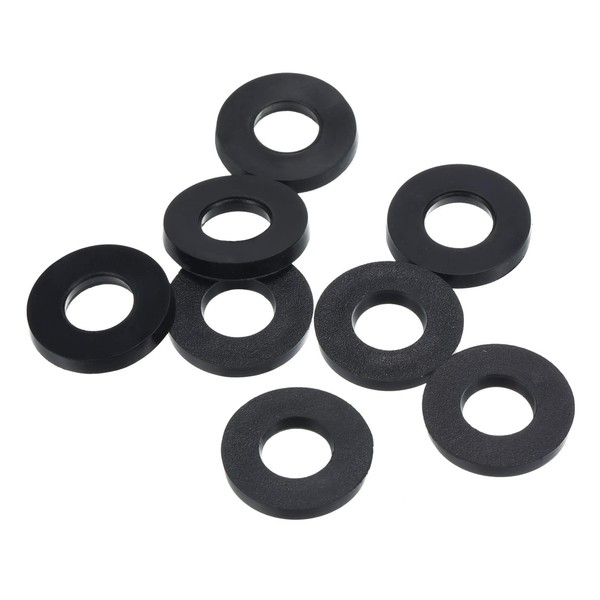 TOP-VIGOR 8Pcs Rubber Flat Washers, 16mm OD 8mm ID 2.2mm