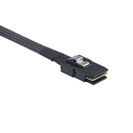 10Gtek® 6G Internal Mini SAS SFF-8087 to SFF-8087 Cable, Straight to Right Angle, 100-Ohms, 0.5 Metre (1.65 ft)