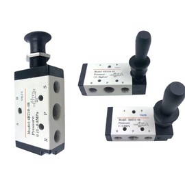WIMPBLADB 4R210-08 4H210-08 5/2 Way Hand Lever Operated Control Pneumatic Manual Valve w Muffler and Quick Fitting Select 1Pcs (Color : 4H210-08, Size : PC 12mm Fittings)