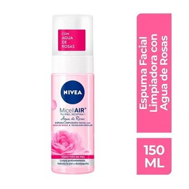 Espuma facial limpiadora NIVEA Agua de Rosas con tecnología micelar para todo tipo de piel 150 ml