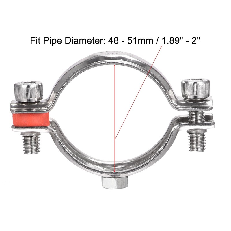 uxcell Wall Ceiling Mount Pipe Supports, 304 Stainless Steel Adjustable