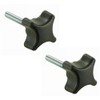 2 x cross grips star handle threaded bolts M5 M6
