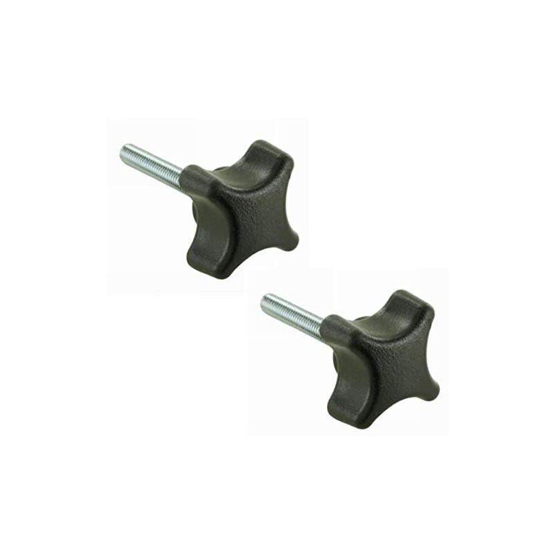 2 x cross grips star handle threaded bolts M5 M6