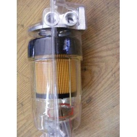 QUICKVIEW Boat Marine Water Separating Filter Kit w/Drain & Nichronium Head 10 Micron Filter