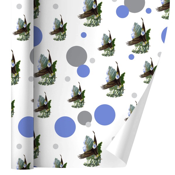 GRAPHICS & MORE Bald Eagle Flying Over the Mountains Scenic Gift Wrap Wrapping Paper Roll