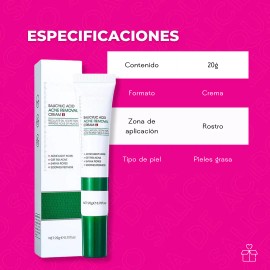 Crema Ácido Salicílico Control Acné Piel Grasa 20g