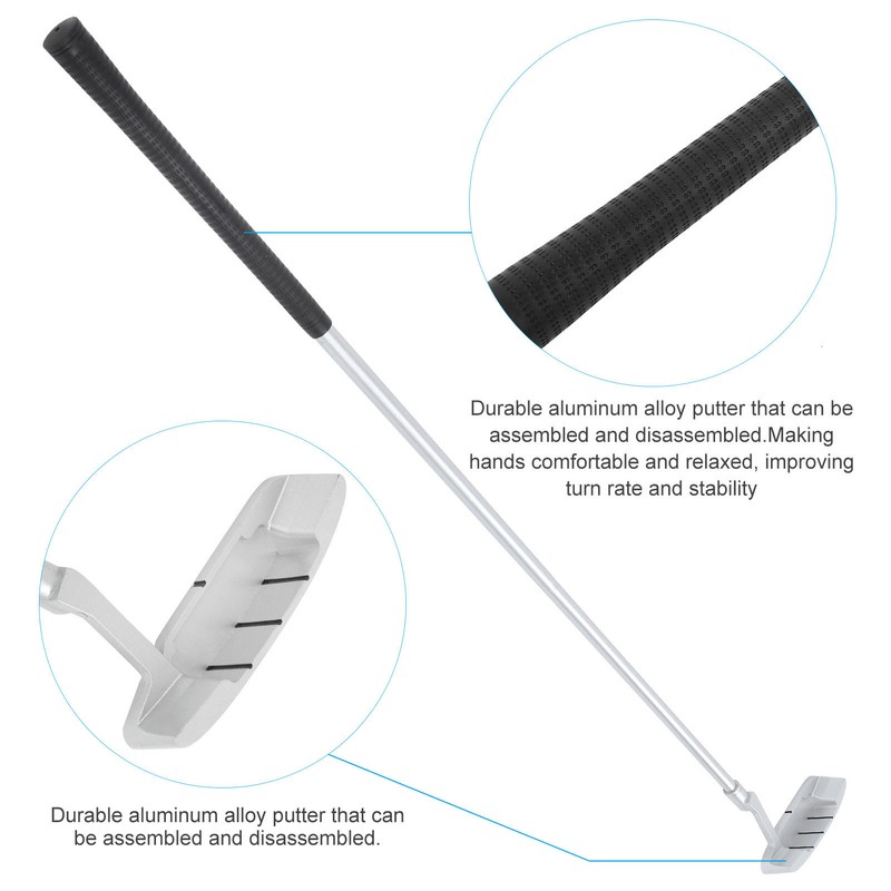 3‑Section Foldable Golf Putter Club Portable Aluminium Alloy Handed Putter