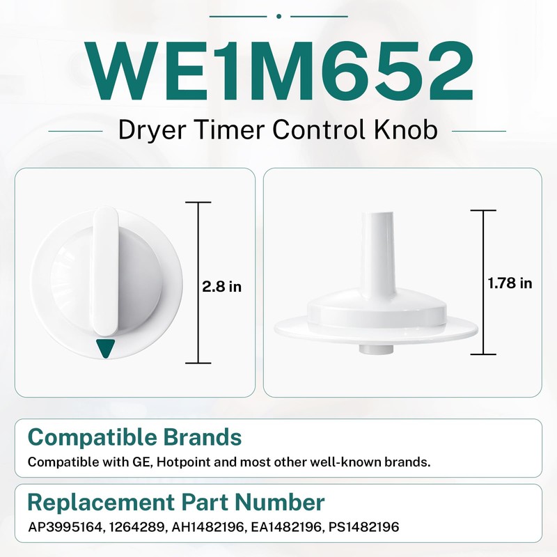 FrigeSwift WE1M652 Dryer Timer Knob 3 Pack for GE Hotpoint