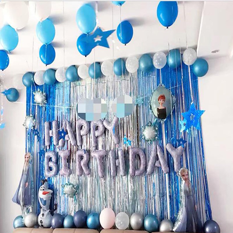 Light Blue Backdrop Streamers AILEXI 2 Pack 1 m x