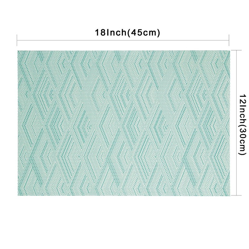 Marstree Washable Placemats for Woven Vinyl Kitchen Table Mats Heat-Resistant