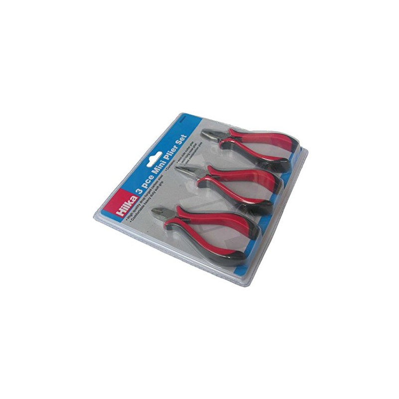 Hilka Tools 26202003 Mini Plier Set - Red/Black (3-Piece)
