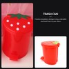 Cute Strawberry Desk Trash Can Mini Garbage Can with Lid