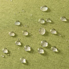 MIULEE Set of 2 Waterproof Cushion Covers, Outdoor Sofa Cushion Covers, Decorative Modern Cushion Covers, Linen Look Polyester, for Garden, Sofa, Living Room, Bed, 45 x 45 cm, Matcha Green