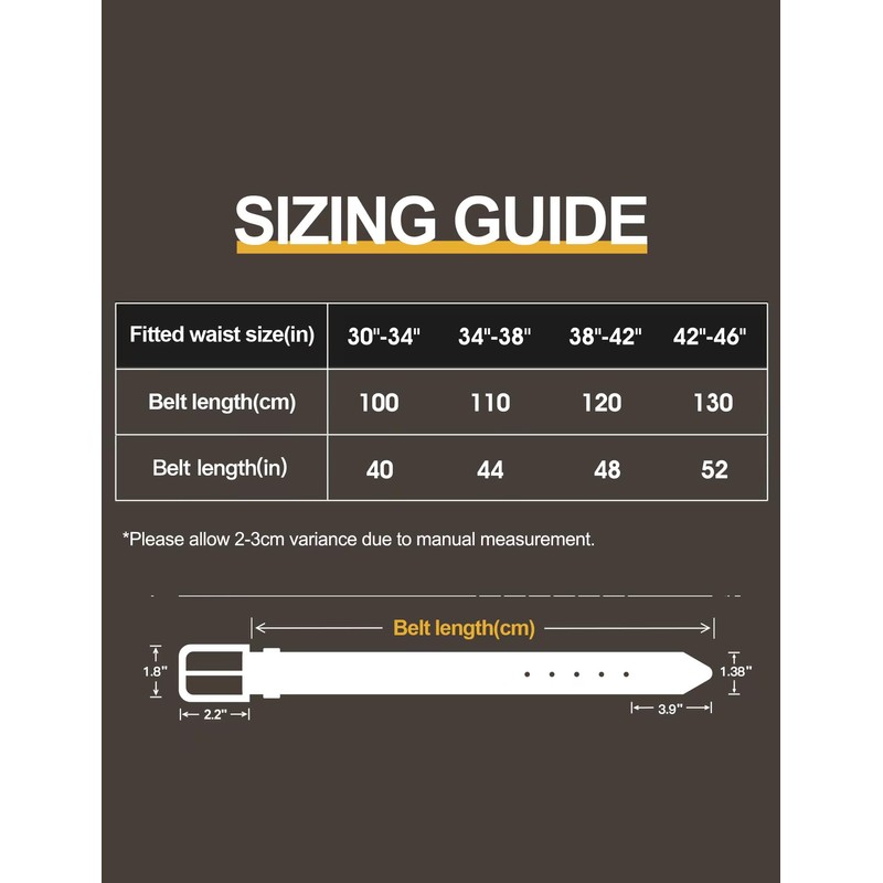 Papaanils Casual Black Dress Belt for Men,Black Belt Men Work,Men