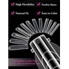 EBANKU 120Pcs Poly Gel Nail Forms, Long Full Coffin Clear